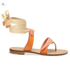 NWT BNIB Sarah Flint sz 37 Grear sandal in citrus spritz